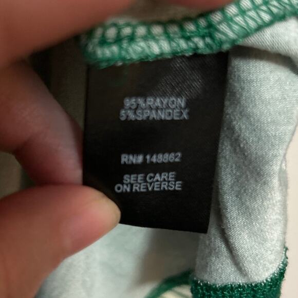 Torrid Super Soft Knits Plus Green Floral Tie Front Keyhole Babydoll Top 1X - Picture 6 of 10